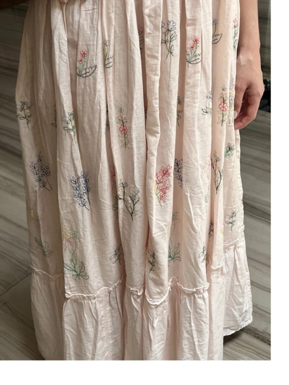 Caroline Constas Pink Floral Embroidered Cotton Guipure Lace Maxi Dress - Picture 7 of 11